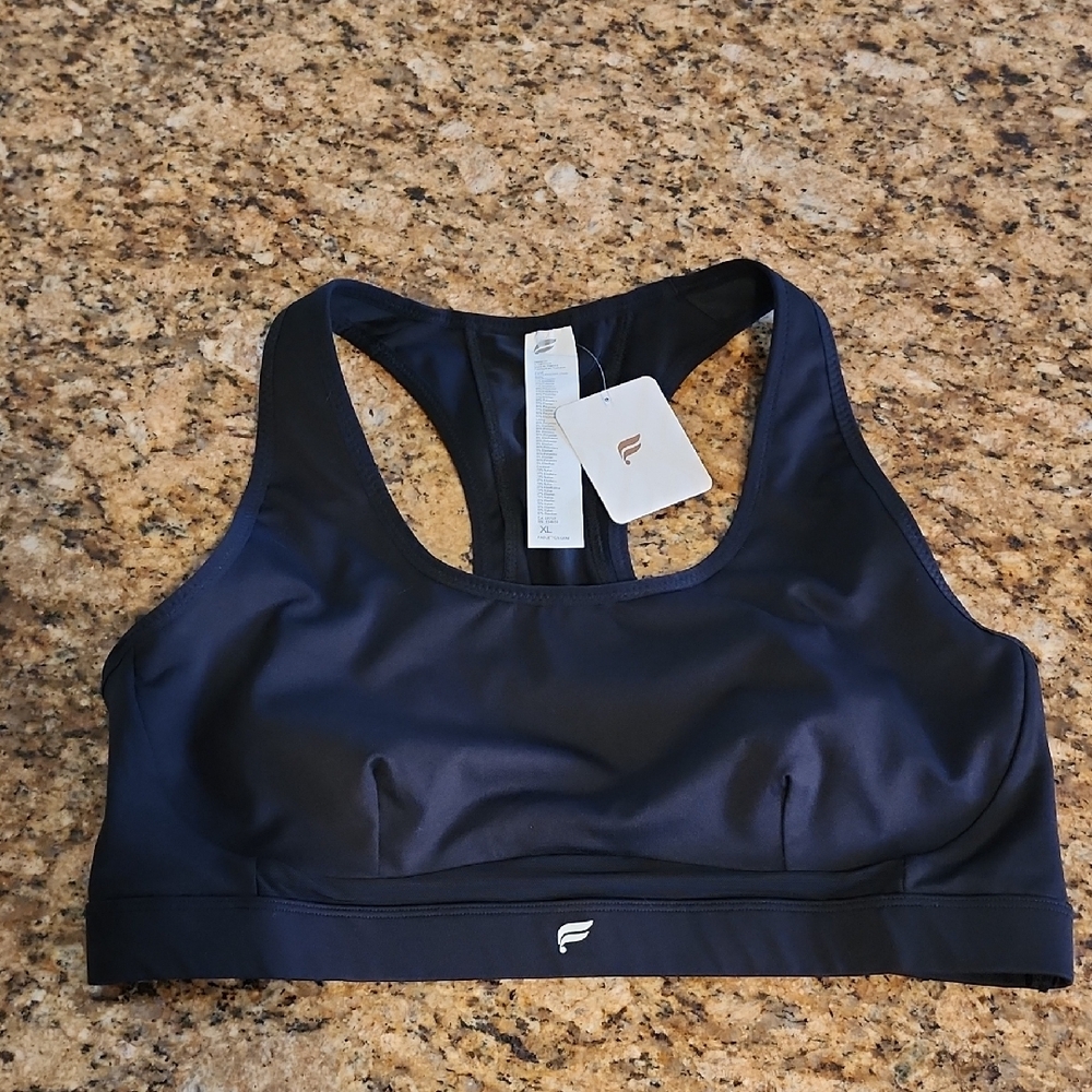 Fabletics Black Seamless Sports Bra Intimates